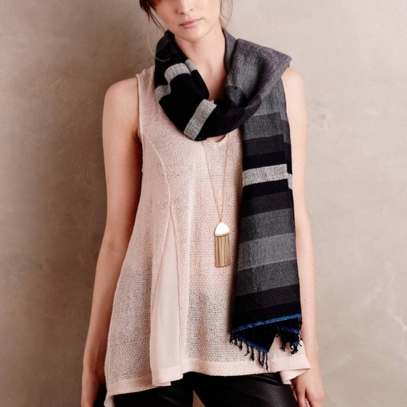 Anthropologie Ro & De Blush Textured Hi Low Tank Tunic Sleeveless Top Medium - Picture 1 of 11